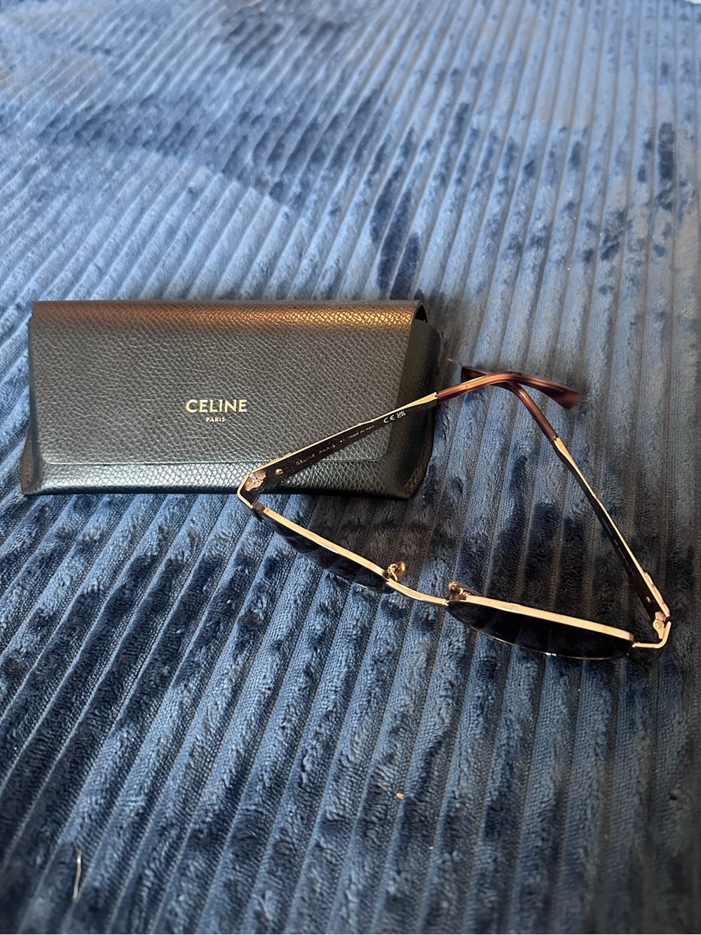 Authentic CELINE Triomphe Metal 01 Oval Sunglasses - Picture 2 of 6